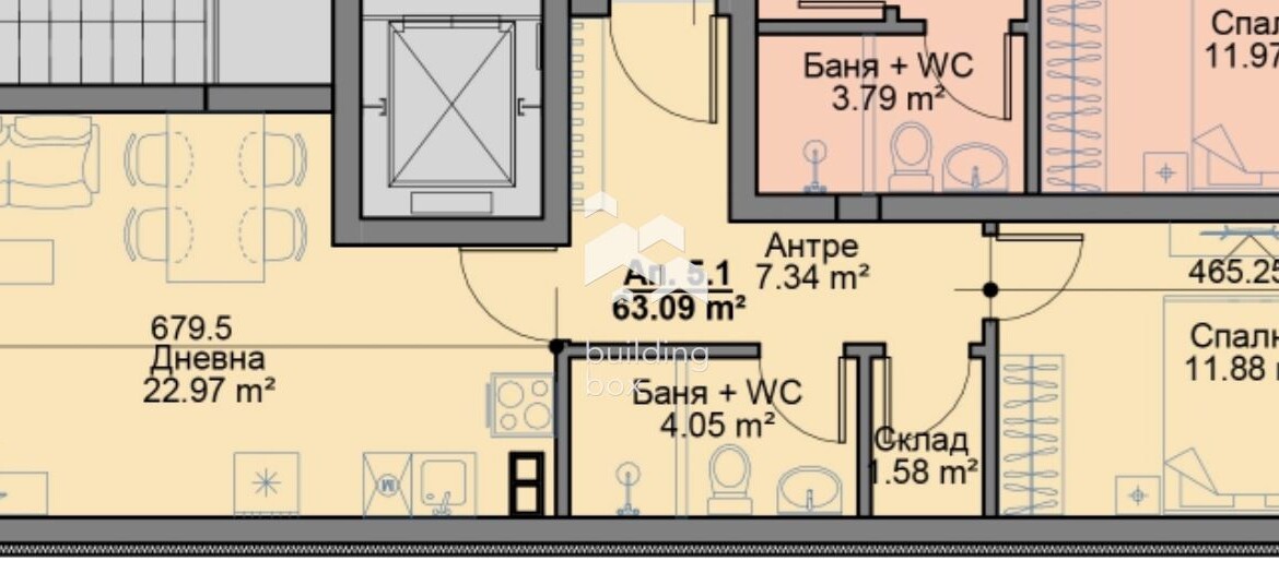 Двустаен апартамент - кв. Овча купел - 0