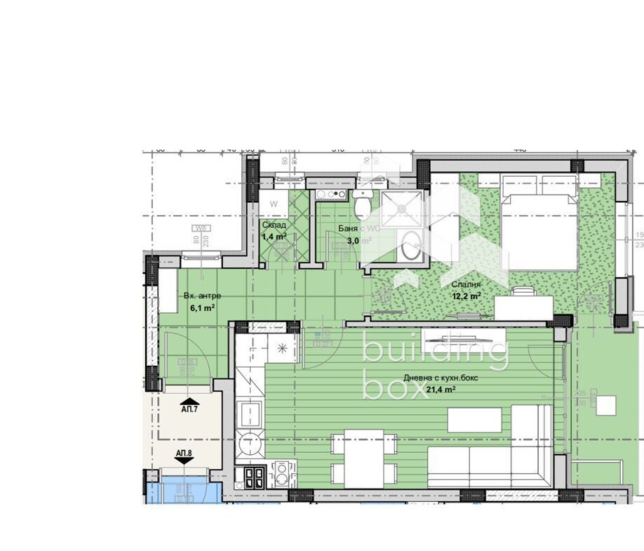 Двустаен апартамент в кв. Остромила - 0