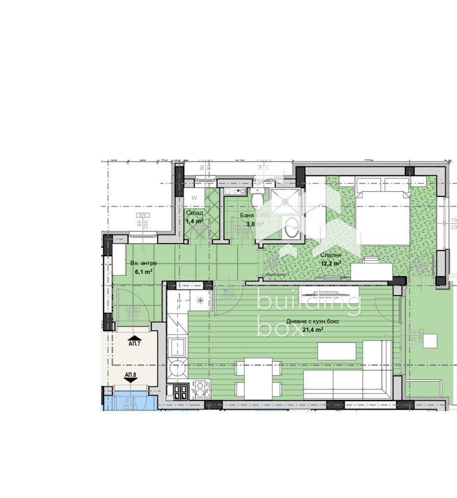 Двустаен апартамент в кв. Остромила - 0