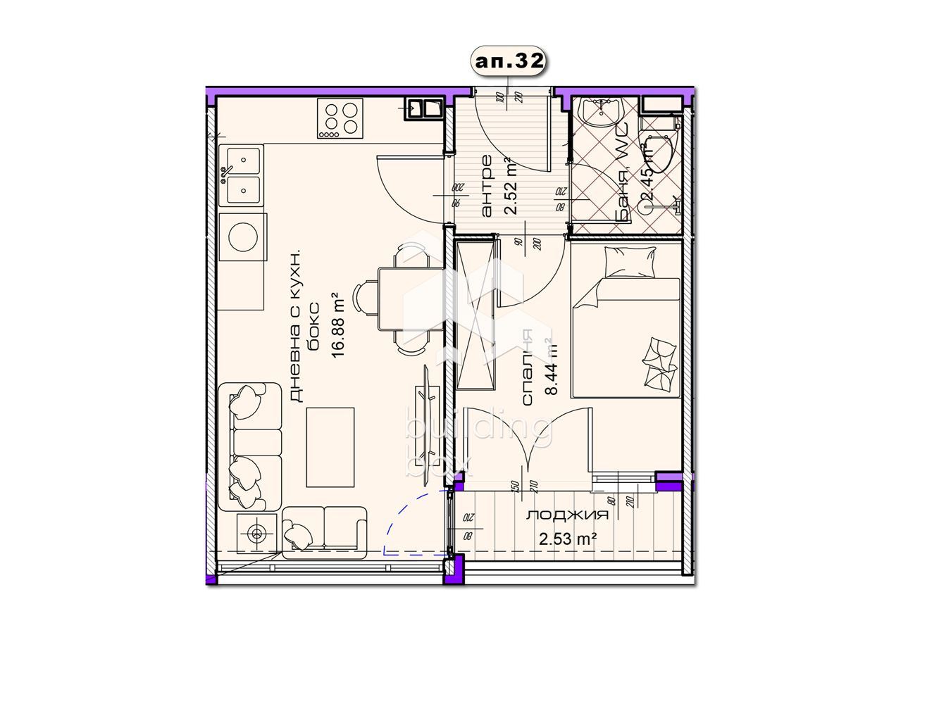 ДВУСТАЕН апартамент в новострояща се сграда в град Шумен - 0