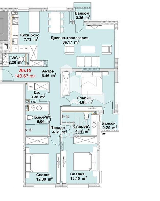 Четиристаен апартамент в ж.к. Бояна - 0