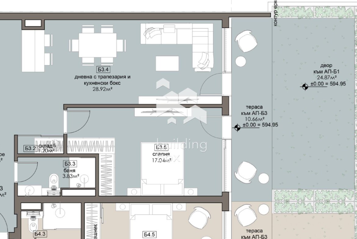 Голям двустаен апартамент с двор - ж.к. Люлин 5 - 0