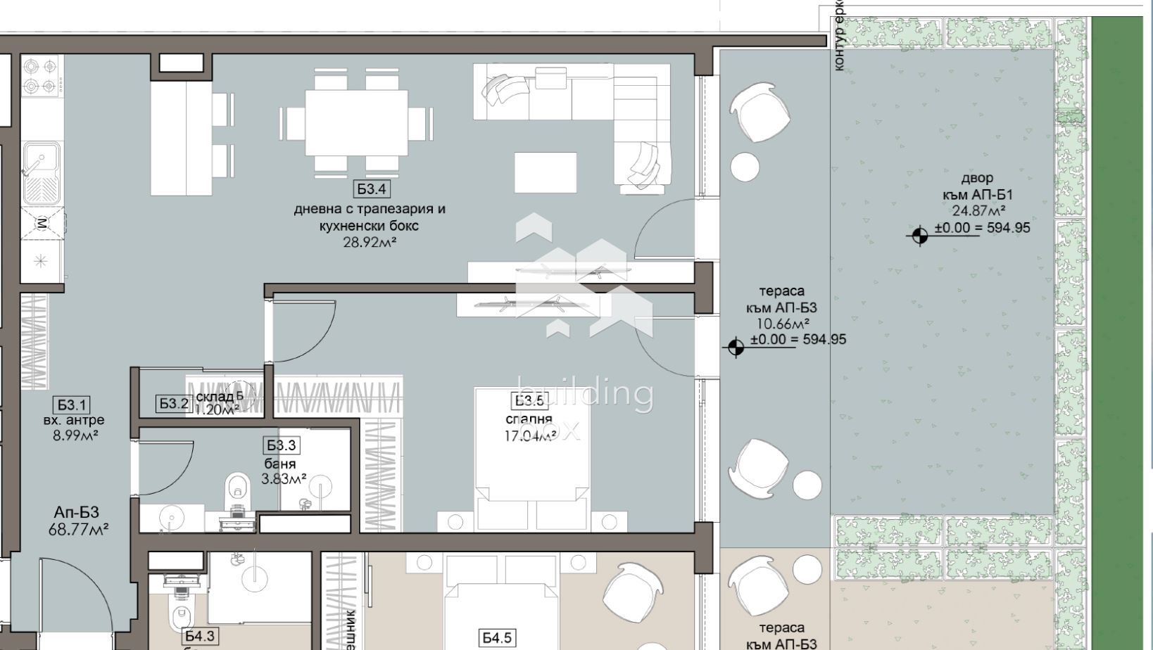 Голям двустаен апартамент с двор - ж.к. Люлин 5 - 0