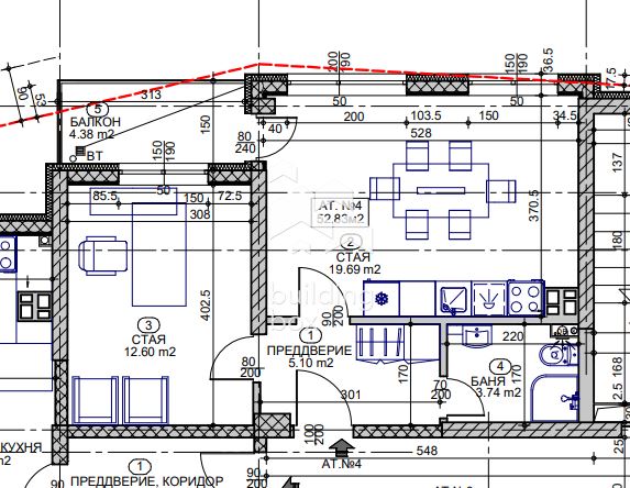 Двустаен апартамент - ж.к. Овча Купел 1 - 0