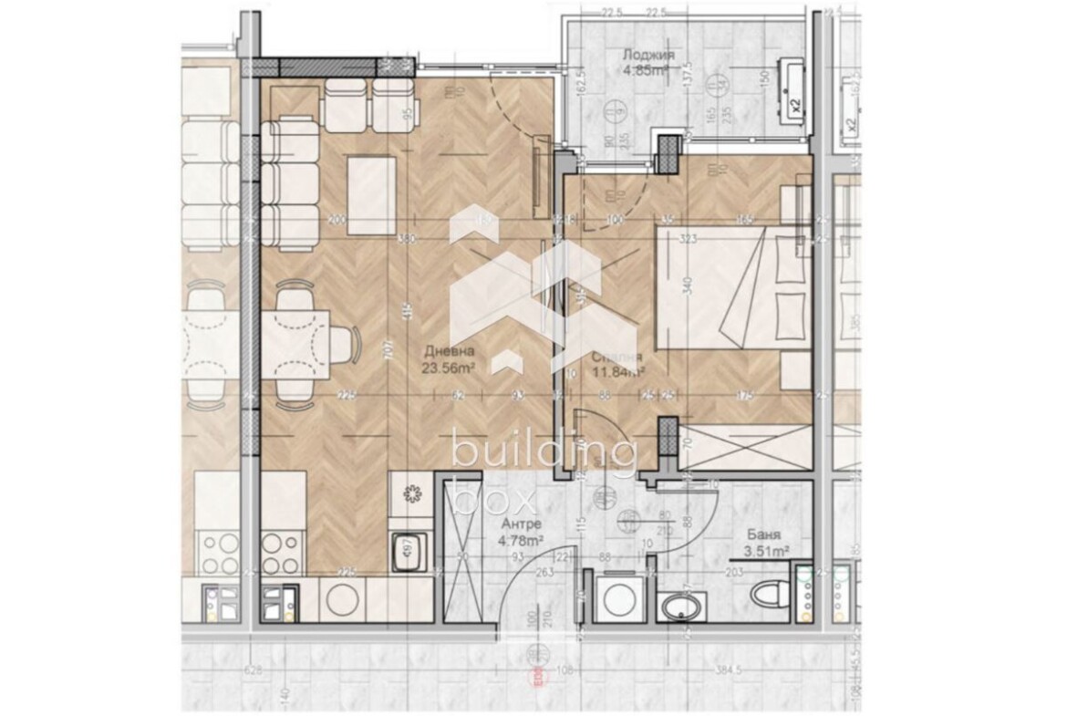Двустаен апартамент - ж.к. Люлин 4 - 0