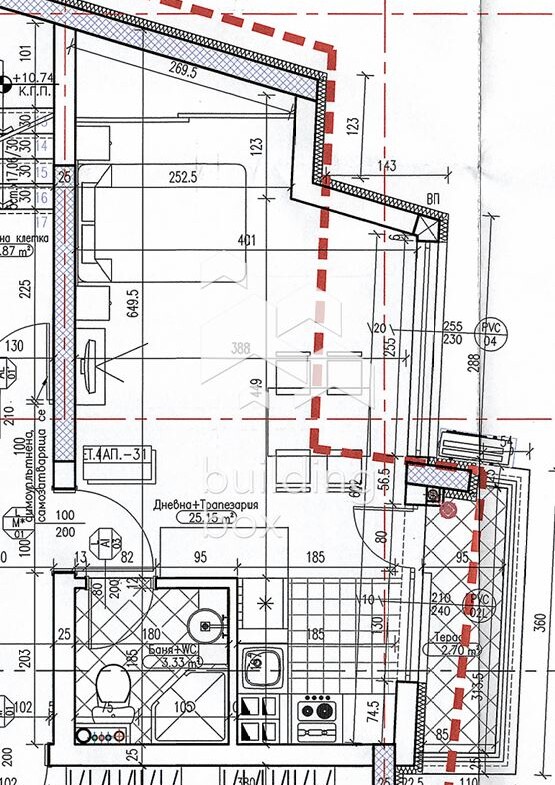 Студио в кв. Дружба 1 - 0