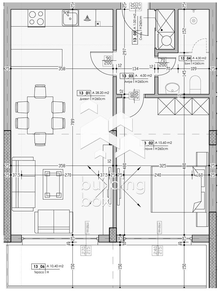 Двустаен апартамент - 0