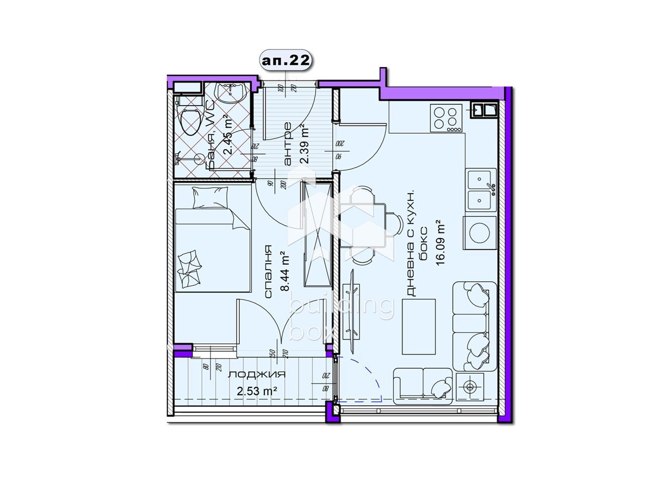 ДВУСТАЕН апартамент в новострояща се сграда в град Шумен - 0