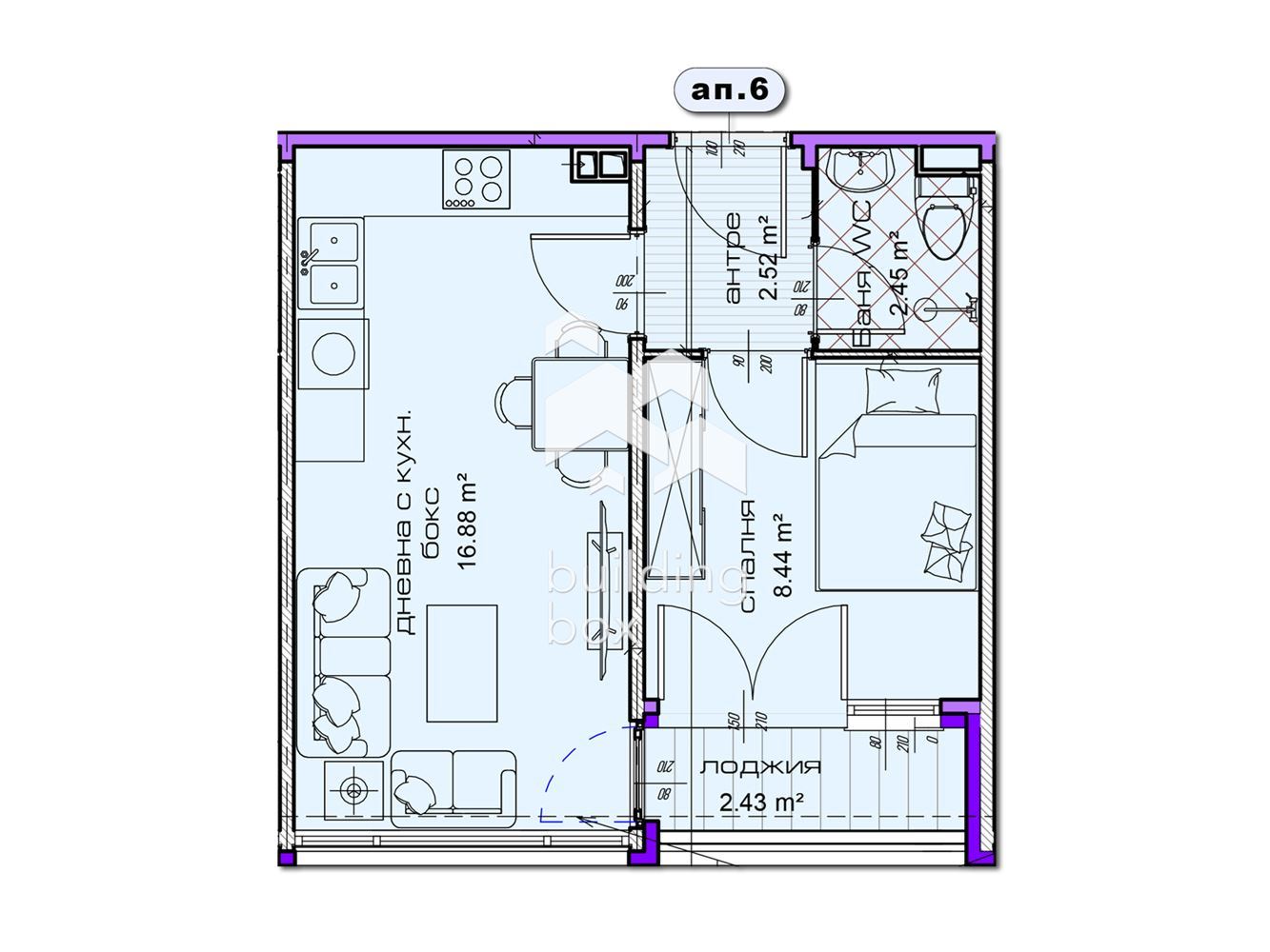 ДВУСТАЕН апартамент в новострояща се сграда в град Шумен - 0