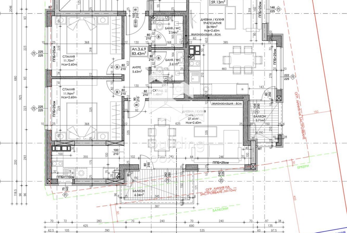Тристаен апартамент - бул. "Ботевградско шосе" - 0