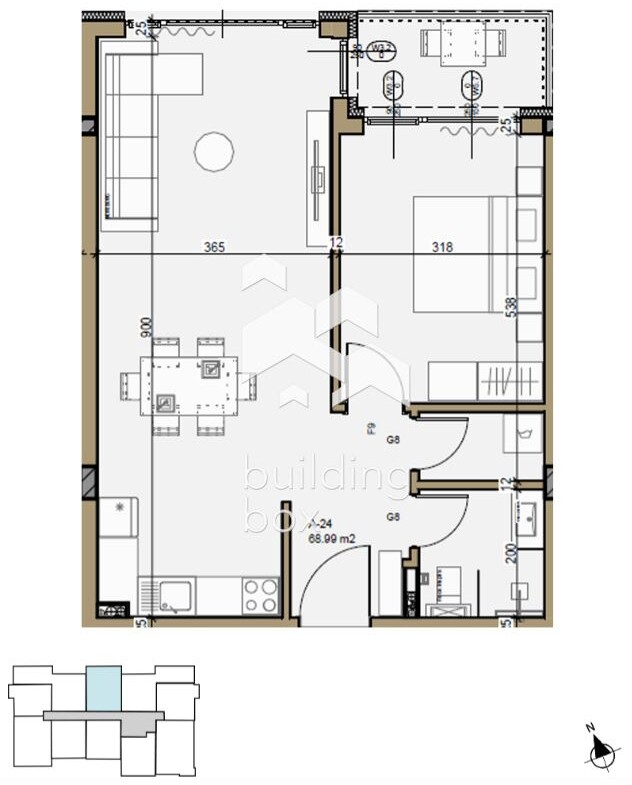 Двустаен апартамент - кв. Малинова долина - 0