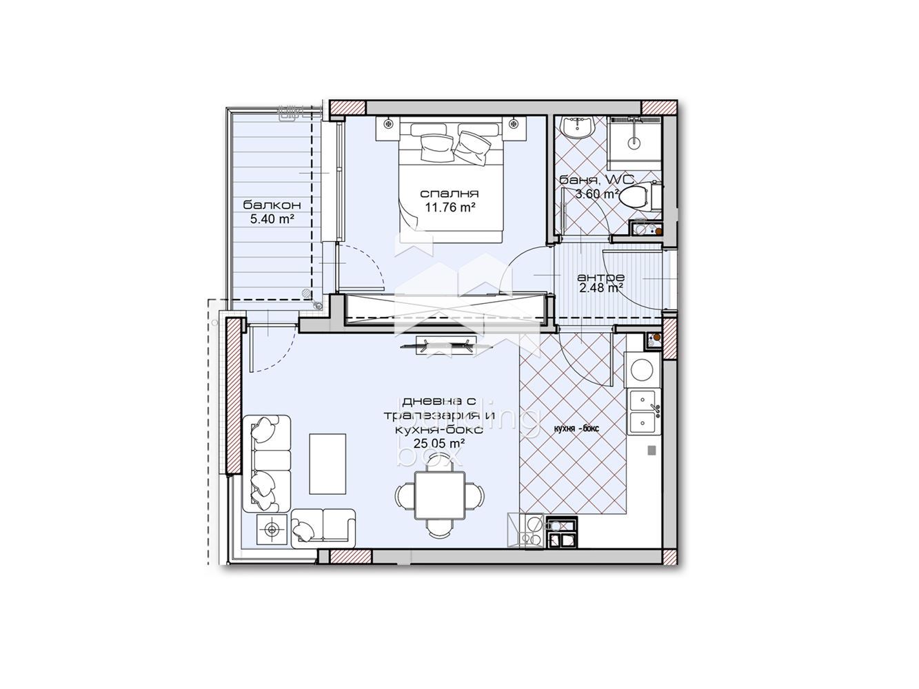 ДВУСТАЕН апартамент в новострояща се сграда - 0