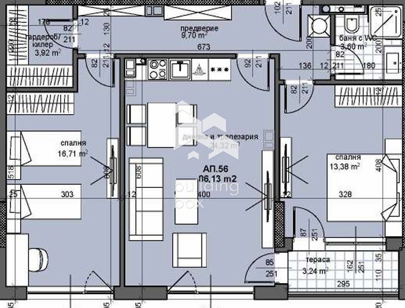 Тристаен апартамент в Residential Park Пловдив Акт 16 - 0