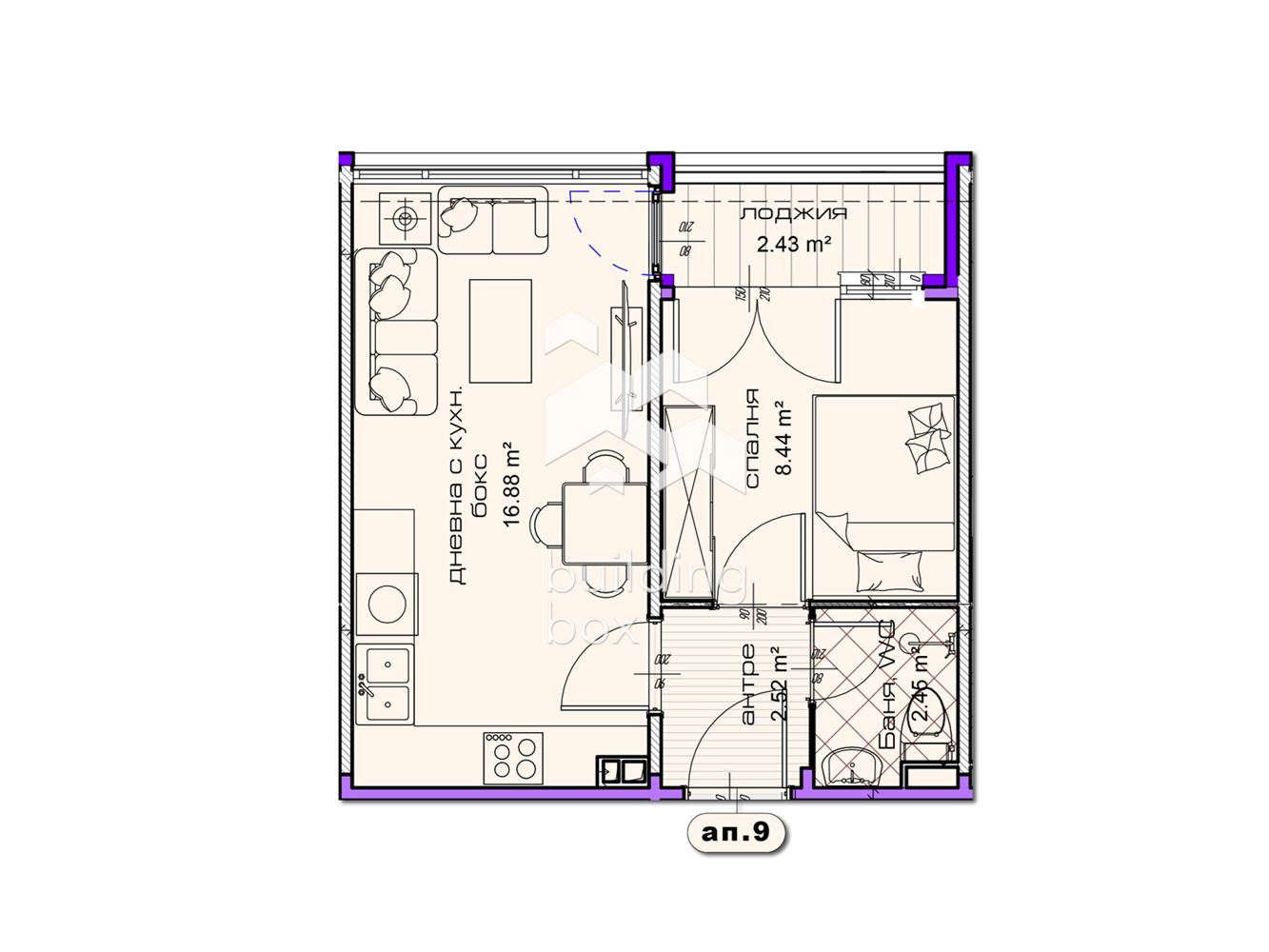 Двустаен апартамент в новострояща се сграда в град Шумен - 0