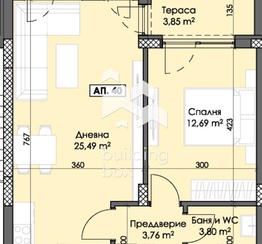 Двустаен апартамент ново строителство до МОЛ Плаза - 0