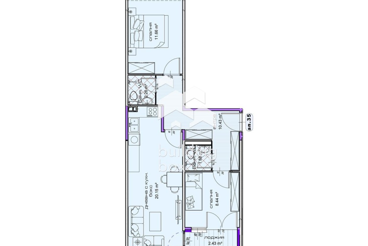 Тристаен апартамент в новострояща се сграда в град Шумен - 0