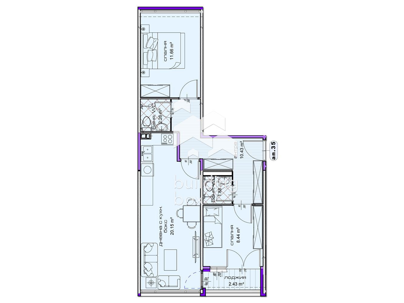Тристаен апартамент в новострояща се сграда в град Шумен - 0