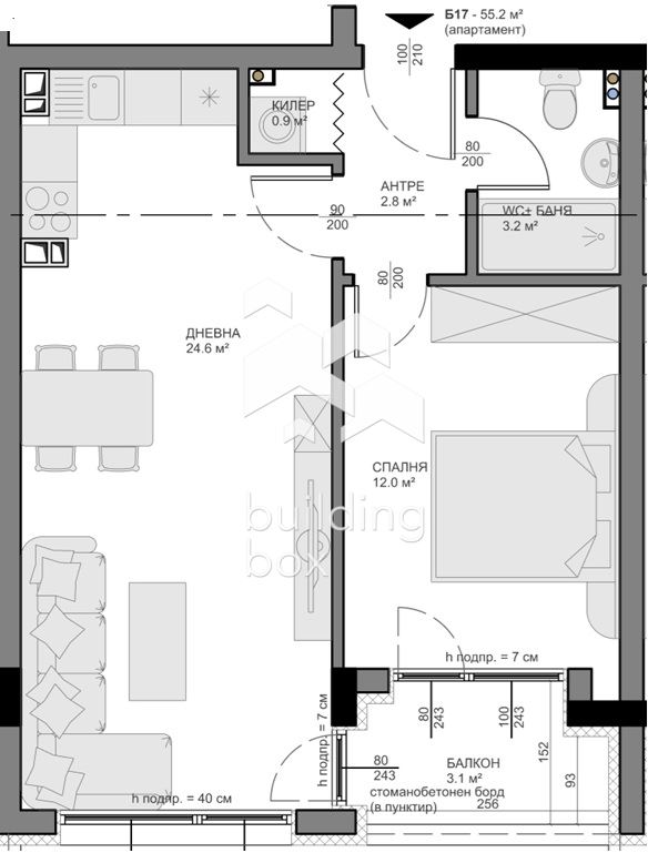 2-стаен - Варна, Владиславово - 0