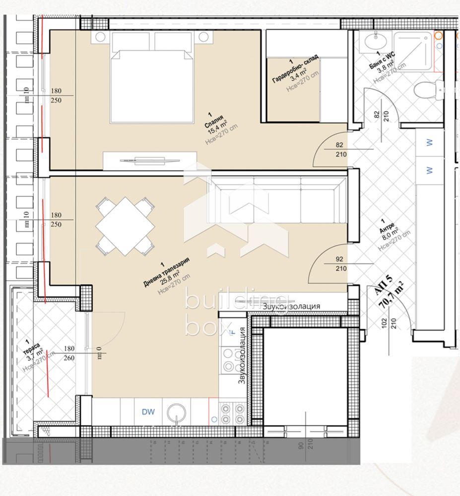 Двустаен апартамент в луксозна сграда - 0