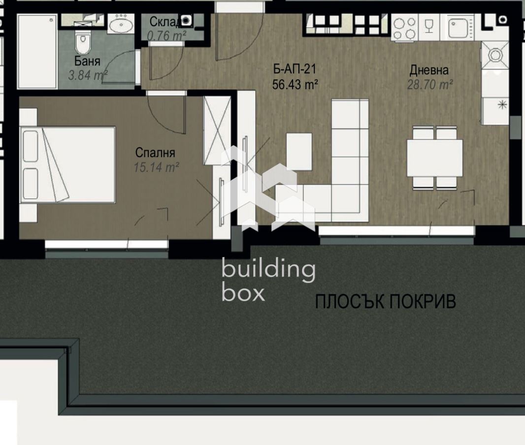 Двустаен апартамент - ж.к. Витоша - 0