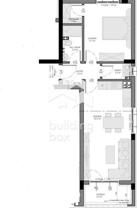 Двустаен апартамент в новострояща се жилищна сграда - 0