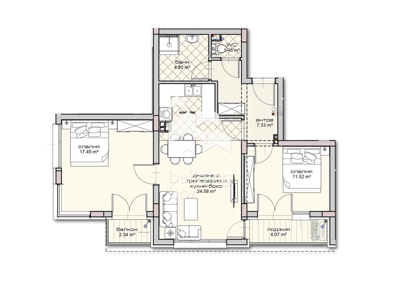 ТРИСТАЕН апартамент в новострояща се сграда - 0
