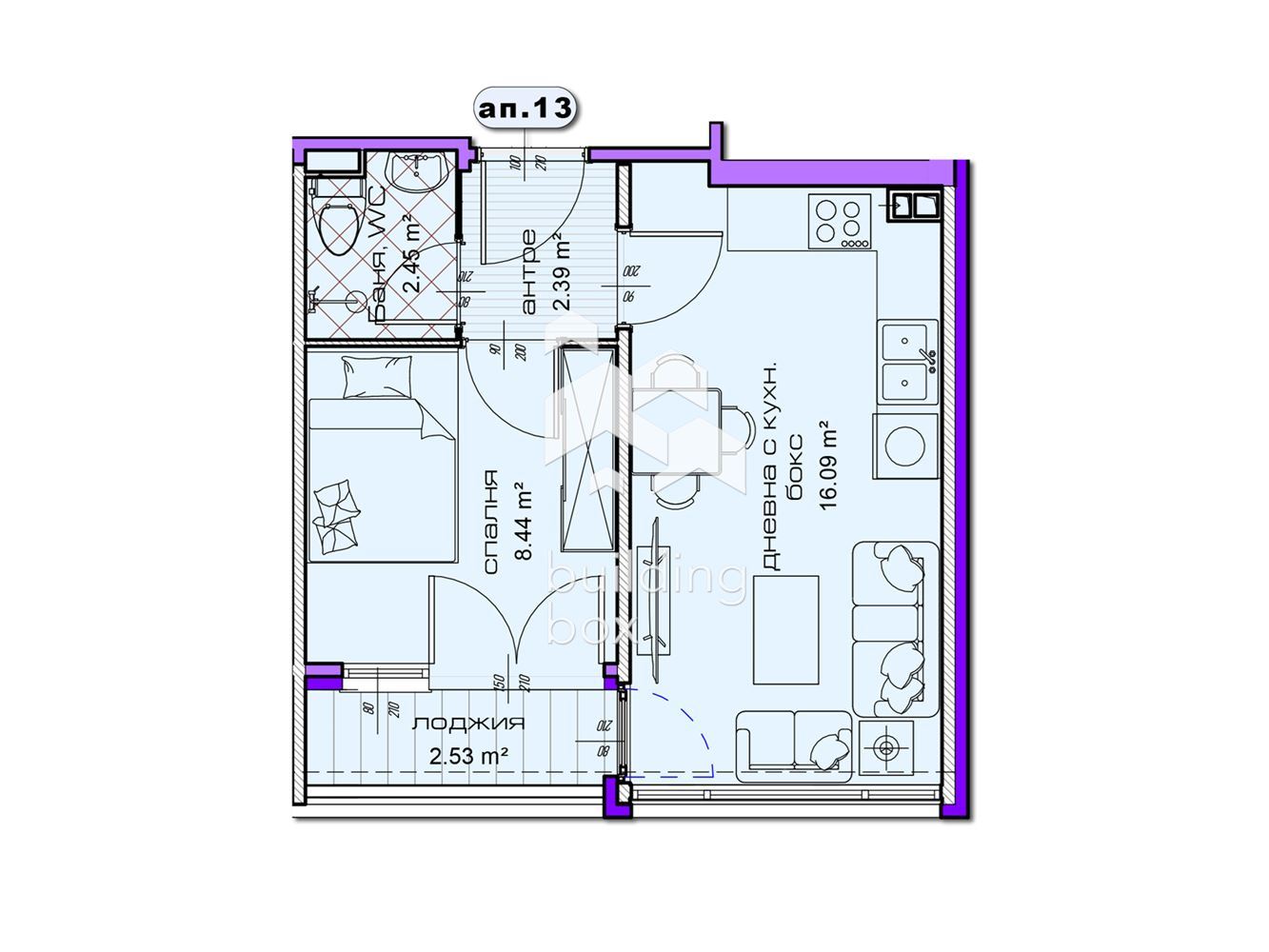 ДВУСТАЕН апартамент в новострояща се сграда в град Шумен - 0
