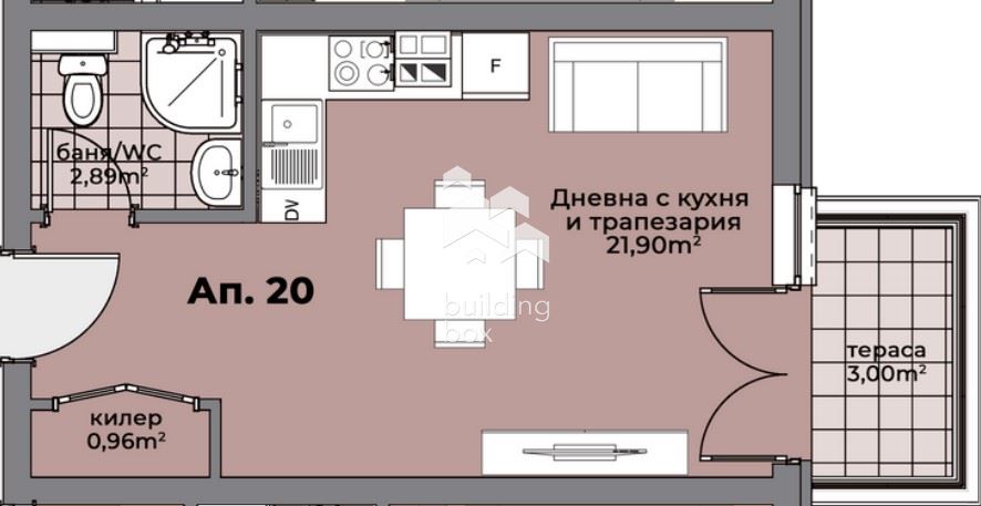 Едностаен апартамент - ж.к. "Христо Ботев" - 0