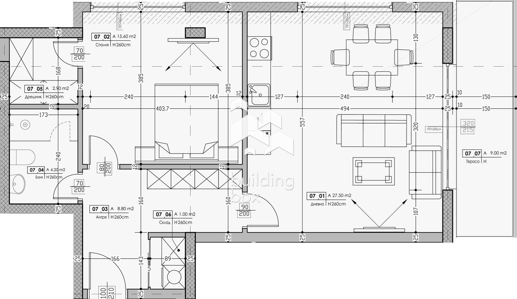 Двустаен апартамент - 0