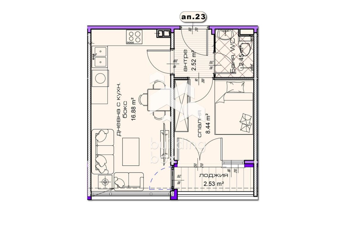 ДВУСТАЕН апартамент в новострояща се сграда в град Шумен - 0