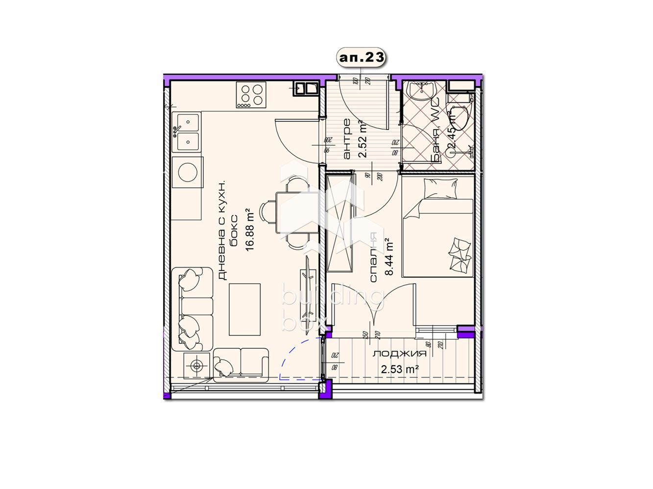 ДВУСТАЕН апартамент в новострояща се сграда в град Шумен - 0