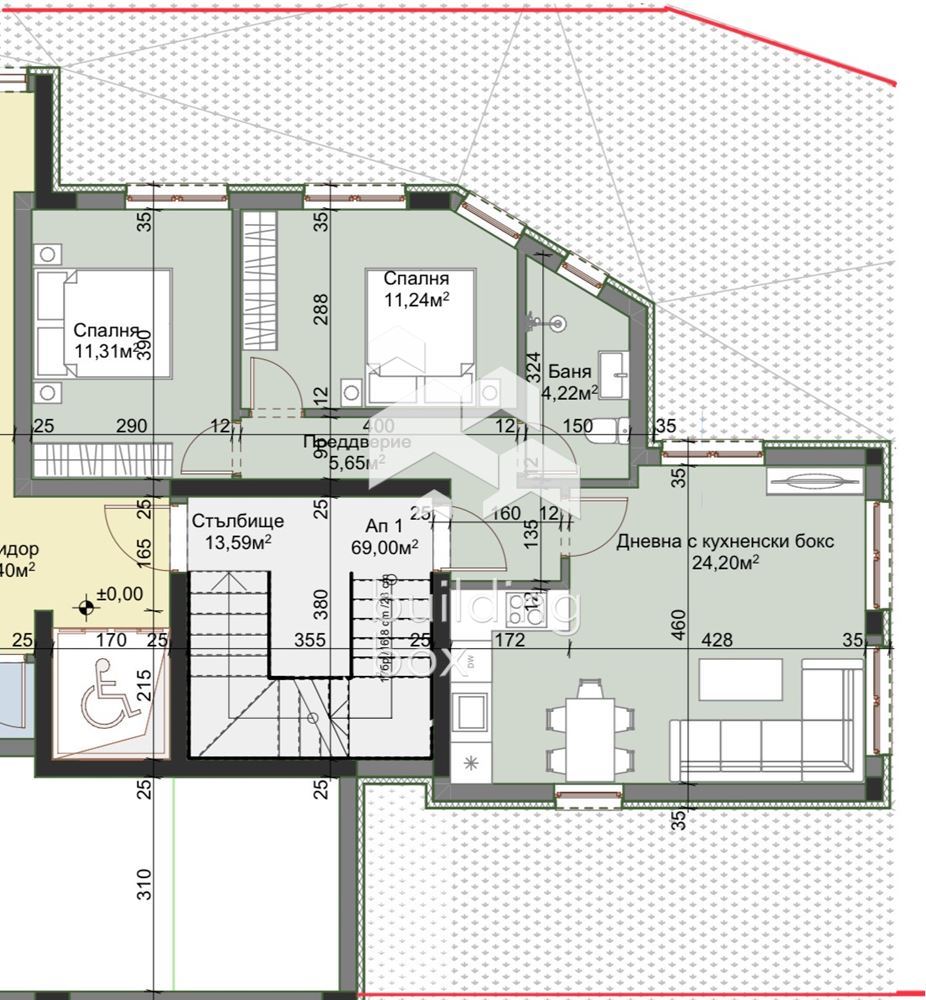 Тристаен апартамент с двор - кв. Люлин Център - 0