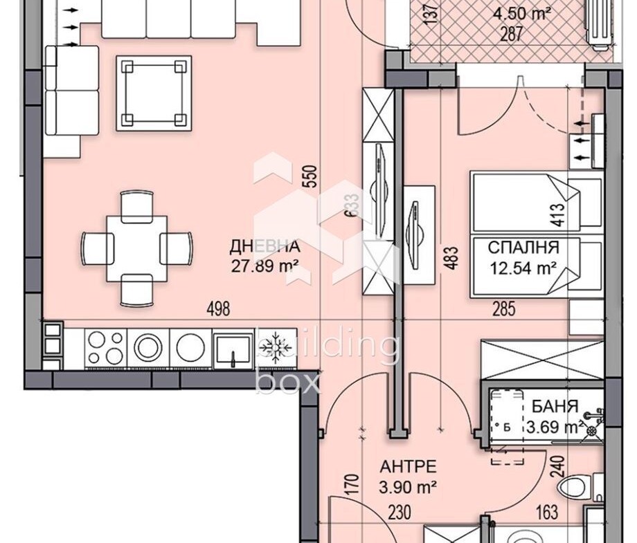 Двустаен апартамент - кв. Гагарин - 0