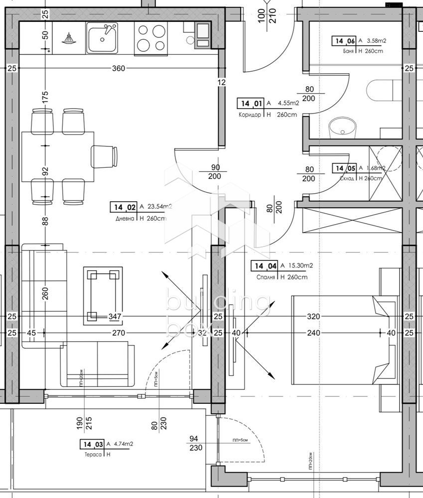 Двустаен апартамент с АКТ14 - кв. "Марица Север" - 0