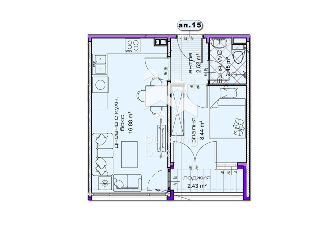 ДВУСТАЕН апартамент в новострояща се сграда в град Шумен - 0