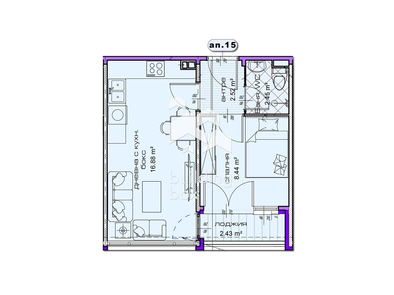 ДВУСТАЕН апартамент в новострояща се сграда в град Шумен - 0