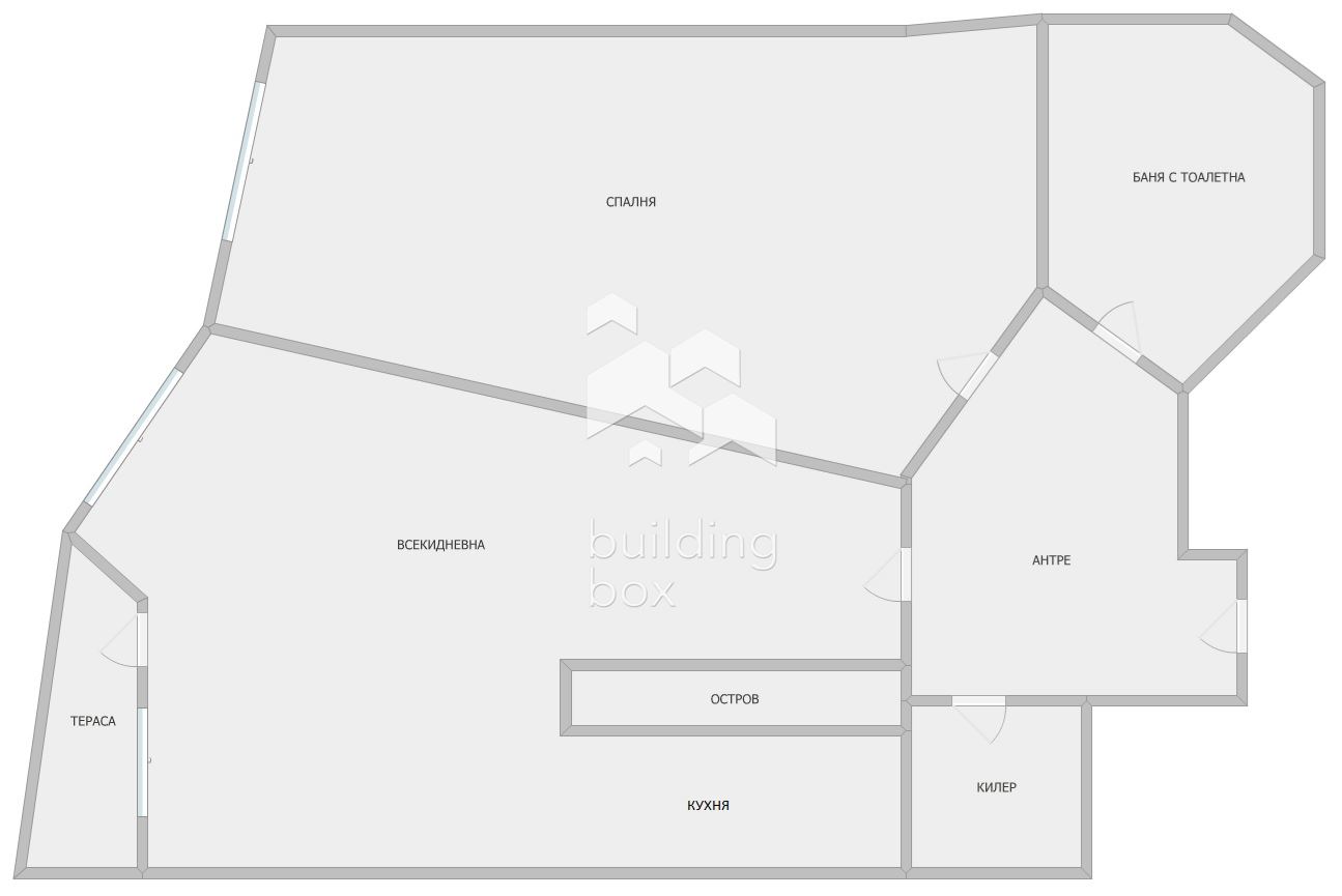 Обзаведен двустаен апартамент - кв. Витоша - 0