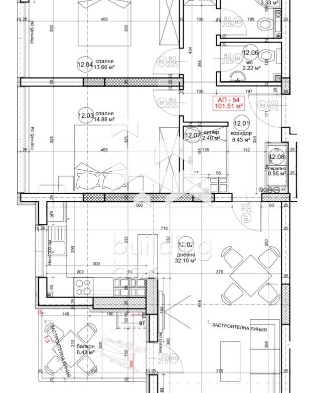 ТРИСТАЕН апартамент в новострояща се сграда - 0