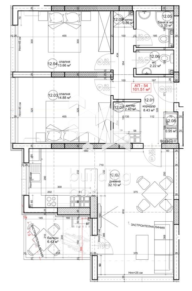 ТРИСТАЕН апартамент в новострояща се сграда - 0
