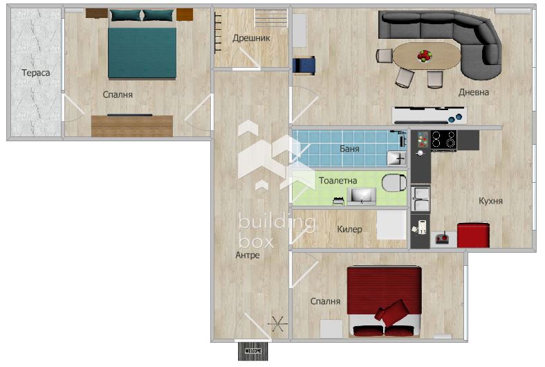 Просторен ТРИСТАЕН апартамент - 0