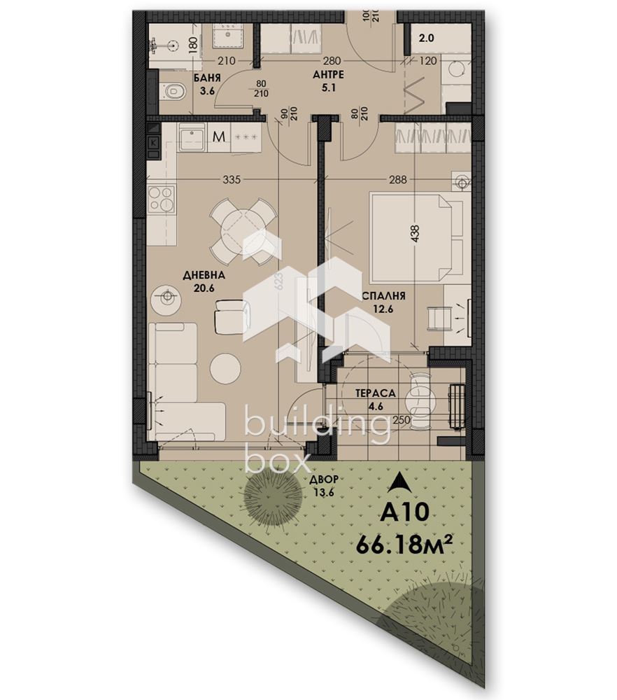 Двустаен апартамент в новострояща се сграда - 0