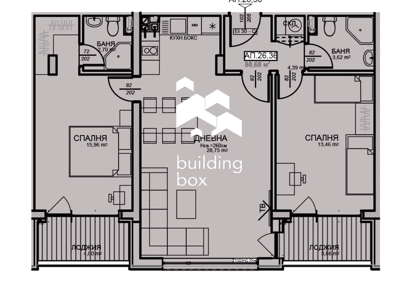 Тристаен апартамент в нова модерна сграда – Централна София - 0