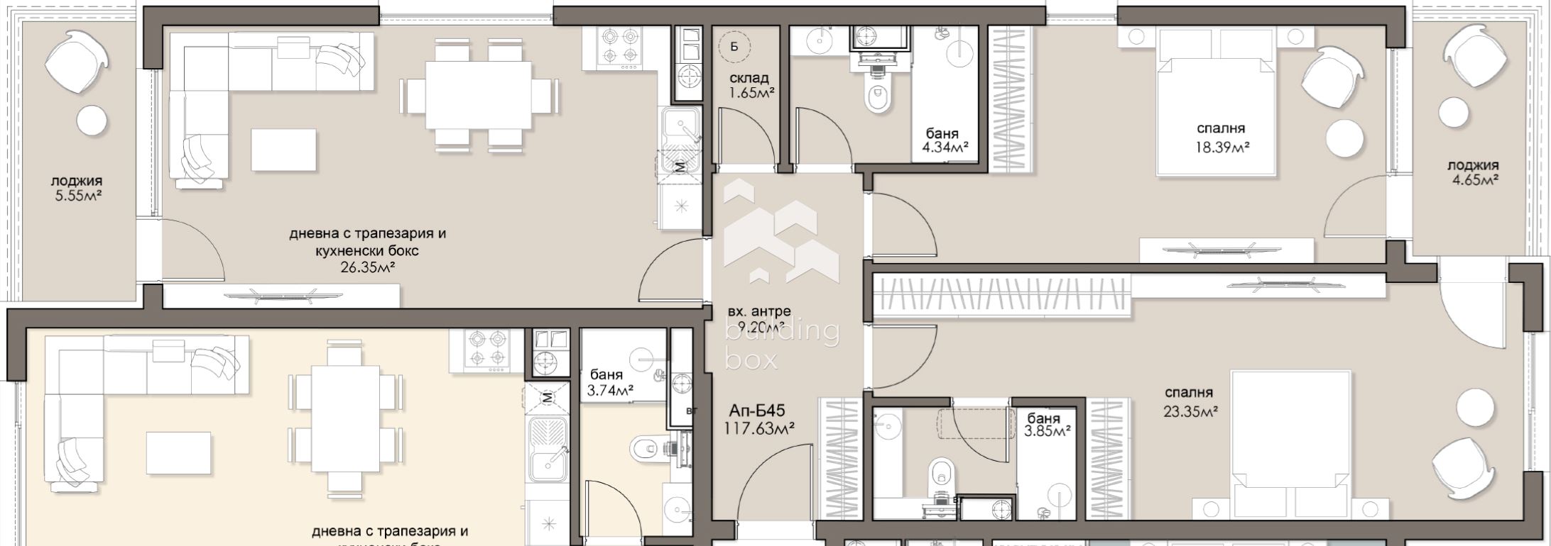 Тристаен апартамент - ж.к. Люлин 5 - 0