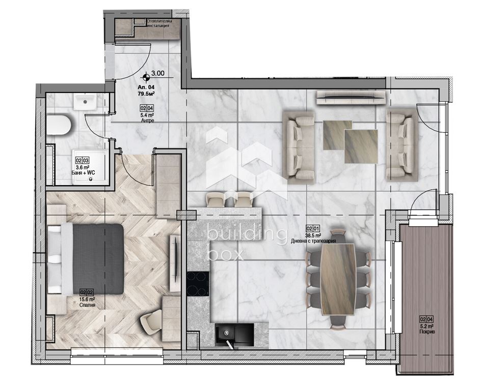 Тристаен апартамент - кв. Горна Баня - 0