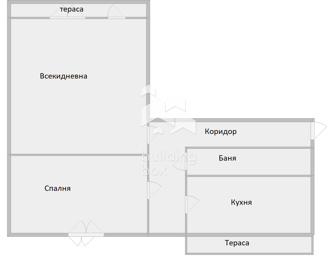 Двустаен апартамент с три отделни стаи - 0