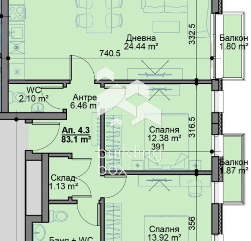 Тристаен апартамент - кв. Овча купел - 0
