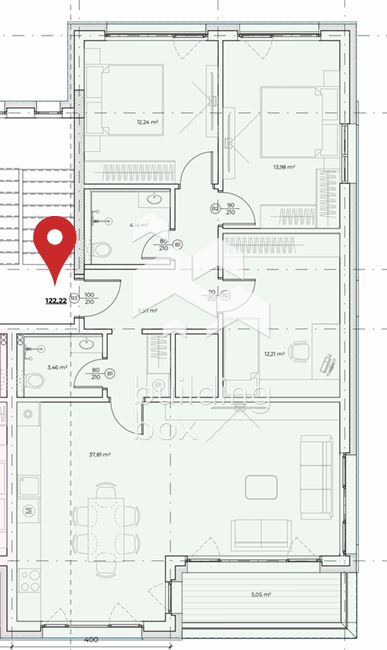 Просторен 4-стаен апартамент в бутиков комплекс в с.Бистрица със светла височина 6 м. - 0