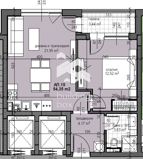 Двустаен апартамент в Тракия - 0