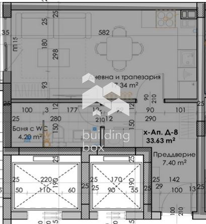 1-стаен апартамент в кв. Южен - 0
