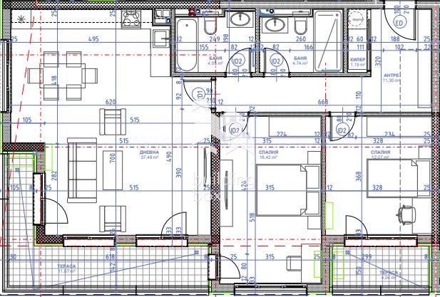 Тристаен апартамент - кв. Кръстова вада - 0